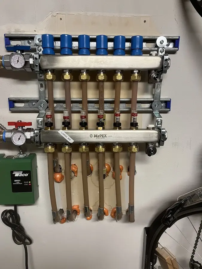 Plumber performing Gas Leak Detection at a residential property in Midland Park